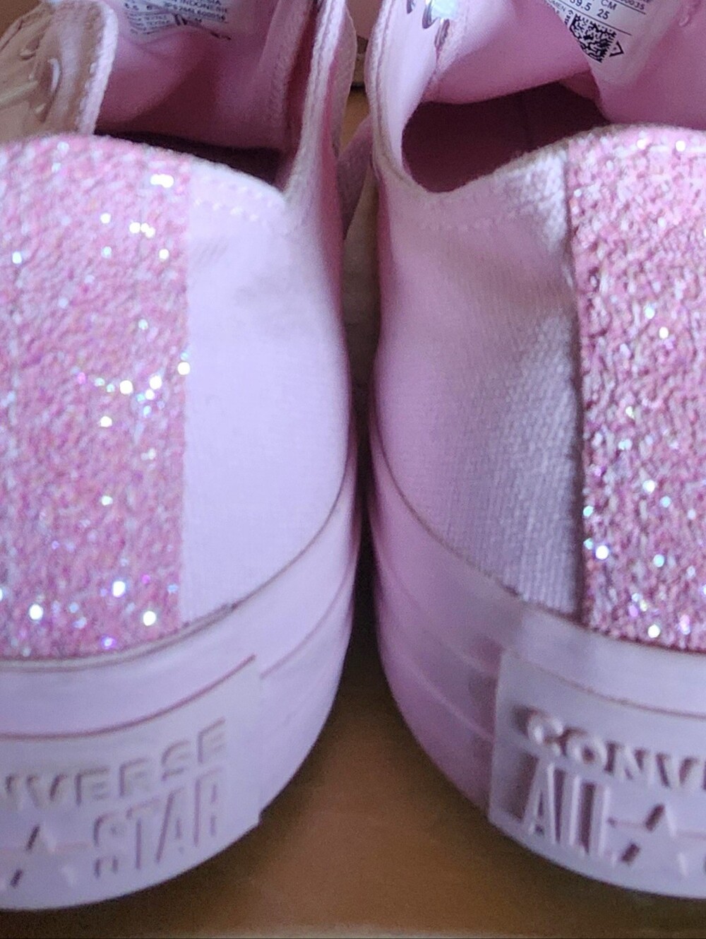 Converse CUTE Women's Pink Glitter Low Top Sneakers US8.5/EUR39.5/UK6.5 - Picture 11 of 11